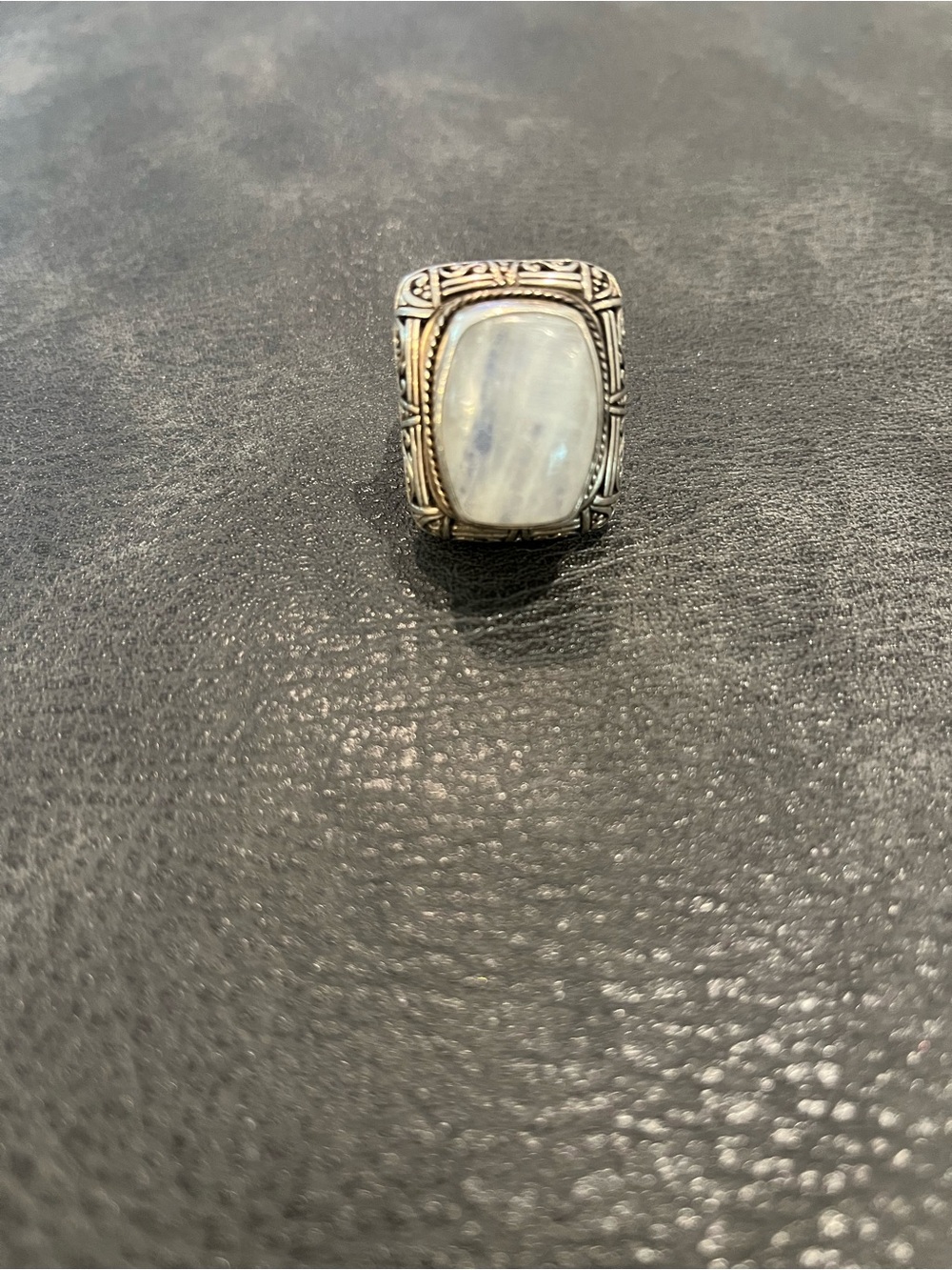 Sterling Silver Moonstone Statement Ring - White Moonstone